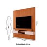 Painel Ripado com Bancada Suspensa para Tv até 75 Polegadas 250 Trento Freijó/off White - Dj Móveis - 4