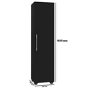 Ver imagem 3 de Armário Multiuso Uma Porta Quatro Prateleira Interna para Lavanderia Sofia - J&a Móveis:preto