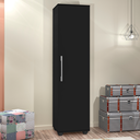 Ver imagem 2 de Armário Multiuso Uma Porta Quatro Prateleira Interna para Lavanderia Sofia - J&a Móveis:preto