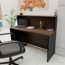 Ver imagem 3 de Balcão Atendimento Recepção Consultório 1200x600 Netmobil - Nogal