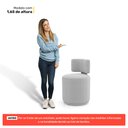 Ver imagem 5 de Puff Decorativo Orgânico Living Melis Minimalista Bouclê Cinza Claro - Desk Design