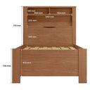 Ver imagem 5 de Guarda Roupa Casal 8 Portas Curitiba com Espelho e Cama Solteiro com Gavetas Invicta Jatobá Acetinad