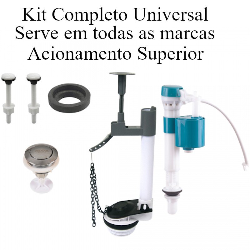 Kit Caixa Acoplada Completo Reparo Convencional Superior - 2