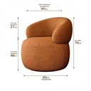 Ver imagem 3 de Kit 2 Poltronas Design Orgânico Moderno e Sofisticado Eloah Base Giratória Bouclé Italiano