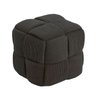 Puff Decorativo Quadrado Mini Lounge Assento Apoio para Os Pés para Sala Quarto Preto - 1