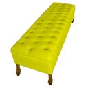 Ver imagem 3 de Cabeceira e Recamier Iza para Cama Box Casal Queen 1.60 - Suede - Sv Decor: Amarelo