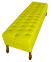 Ver imagem 3 de Cabeceira e Recamier Iza para Cama Box Casal Queen 1.60 - Suede - Sv Decor: Amarelo