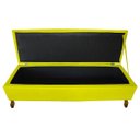 Ver imagem 4 de Cabeceira e Recamier Iza para Cama Box Casal Queen 1.60 - Suede - Sv Decor: Amarelo