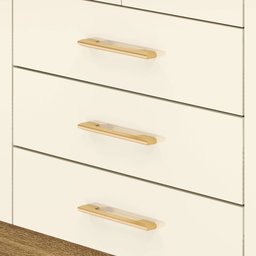 Guarda Roupa Solteiro Ep 4 Portas e 3 Gavetas Ideal para Quartos Pequenos:nature-champanhe - 6