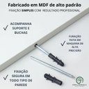 Ver imagem 4 de Prateleira de Parede MDF Branca 100x15cm com Suporte Invisível Estante Multiuso Decorativo