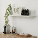 Ver imagem 1 de Prateleira de Parede MDF Branca 100x15cm com Suporte Invisível Estante Multiuso Decorativo
