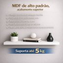Ver imagem 5 de Prateleira de Parede MDF Branca 100x15cm com Suporte Invisível Estante Multiuso Decorativo