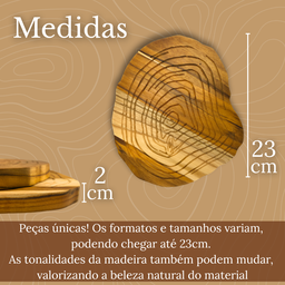 Descanso de Panela Apoio Panela em Madeira Suporte para Mesa - 7