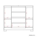 Ver imagem 7 de Cômoda Sapateira 4 Gavetas e 2 Portas Atena