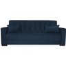 Sofá Cama 3 Lugares Jobim Suede - Doce Sonho Móveis SOFÁ CAMA SOFÁ 3 LUGARES Azul Marinho - 5