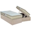 Ver imagem 1 de Cama Box Baú Solteiro: Colchão Anatômico Paropas Ag65 Master Clean + Base Crc Suede Clean (88x188