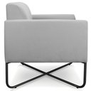 Ver mais imagens de Kit 2 Poltronas Decorativas Isabella Base X Suede Cinza/Preto - Gran Belo