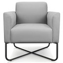 Ver imagem 6 de Kit 2 Poltronas Decorativas Isabella Base X Suede Cinza/Preto - Gran Belo