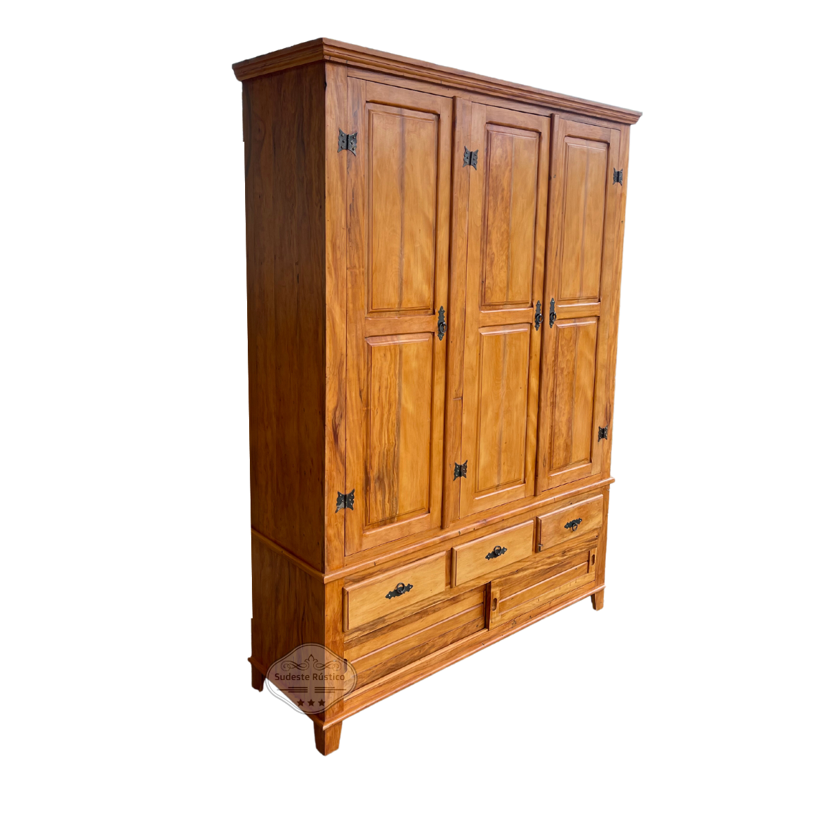 Guarda Roupa Madeira Maciça Solteiro Sudeste Rústico - 3
