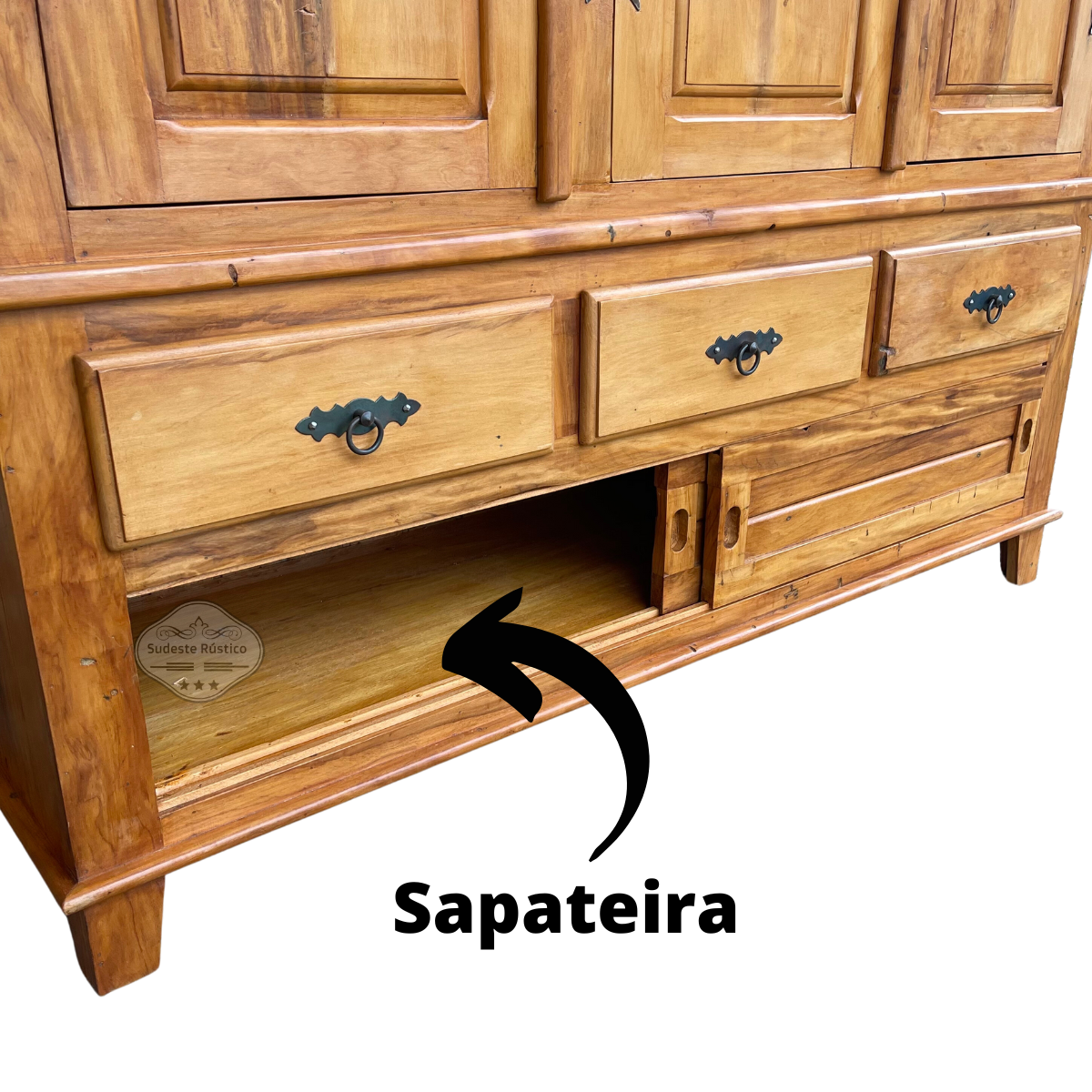 Guarda Roupa Madeira Maciça Solteiro Sudeste Rústico - 7