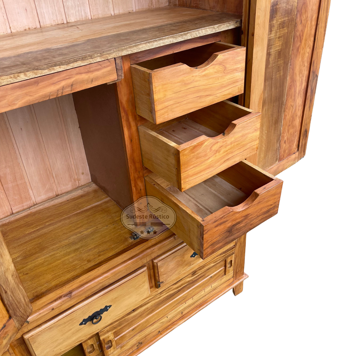 Ver imagem 5 de Guarda Roupa Madeira Maciça Solteiro Sudeste Rústico