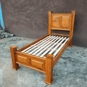 Ver imagem 1 de Cama de Solteiro em Madeira de Demolição Modelo Almofadas Sudeste Rústico