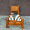 Ver imagem 3 de Cama de Solteiro em Madeira de Demolição Modelo Almofadas Sudeste Rústico
