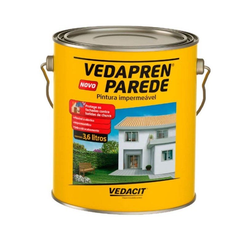 Tinta impermeável para parede Vedapren 3,6 litros branco Vedacit - 1