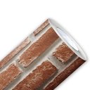 Ver imagem 2 de Papel de Parede Tijolinho Vermelho 3d Lavável Autocolante Vinil Adesivo Decorativo Realista Marrom