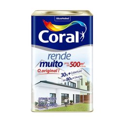 Tinta Látex Rende Muito acrílica 18 litros amarelo canário Coral - 1