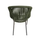 Ver imagem 3 de Kit 6 Cadeiras Gourmet Corda Náutica Verde Musgo Base Aluminio Rami Sol Linha Plus