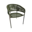 Ver imagem 2 de Kit 6 Cadeiras Gourmet Corda Náutica Verde Musgo Base Aluminio Rami Sol Linha Plus