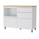 Ver imagem 7 de Balcão de Cozinha Rainha 1 Porta Basculante 4 Gavetas MDF Branco/Nature - Nesher