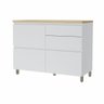 Balcão Modular 1 Porta Basculante 4 Gavetas Rainha 120cm 100 Mdf - Nesher - 1