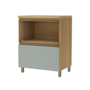 Ver imagem 3 de Balcão de Cozinha Rainha 1 Porta Basculante 1 Gaveta MDF Nature/Verde - Nesher
