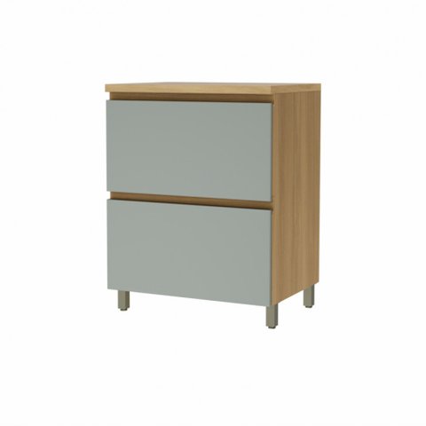 Balcão Modular 1 Porta Basculante 1 Gaveta Nesher Rainha 70cm 100 Mdf