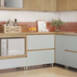 Balcão Modular 1 Porta Basculante 1 Gaveta Nesher Rainha 70cm 100 Mdf - 4