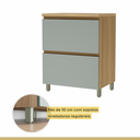 Ver imagem 7 de Balcão de Cozinha Rainha 1 Porta Basculante 1 Gaveta MDF Nature/Verde - Nesher
