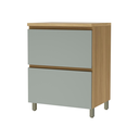 Ver imagem 2 de Balcão de Cozinha Rainha 1 Porta Basculante 1 Gaveta MDF Nature/Verde - Nesher
