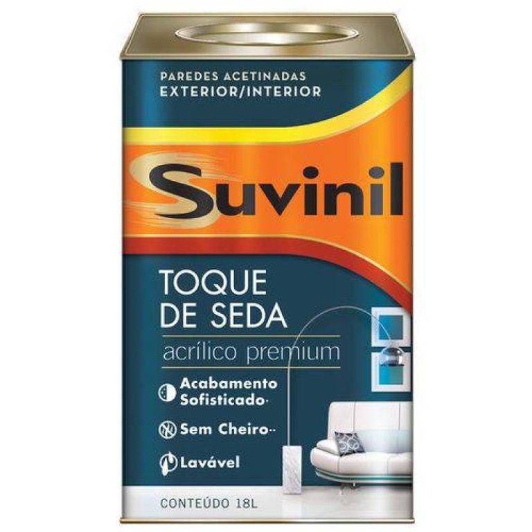 Tinta Látex Toque de Seda Suvinil 18 Litros Branco Neve