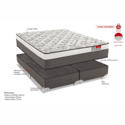 Conjunto Box Queen Molas Dualzone Ergo 158x198x72 Reconflex - 2