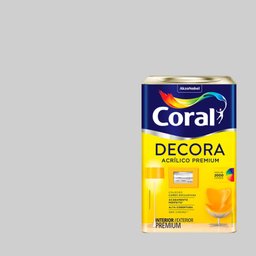 Tinta acrílica fosco Premium Decora algodão cinzento 18L Coral - 1