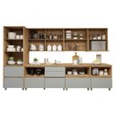 Ver imagem 5 de Cozinha Completa Modulada 10 Peças 14 Portas 11 Gavetas Norten Verde/Nature