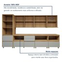 Ver mais imagens de Cozinha Completa Modulada 10 Peças 14 Portas 11 Gavetas Norten Verde/Nature