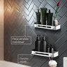 Suporte Shampoo Retangular Parede Banheiro Aço Inox Cromado - 4
