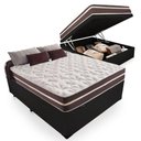 Ver imagem 1 de Cama Box Baú Casal + Colchão de Molas Prime Colchões Classic Superlastic 138x188x64 Preto