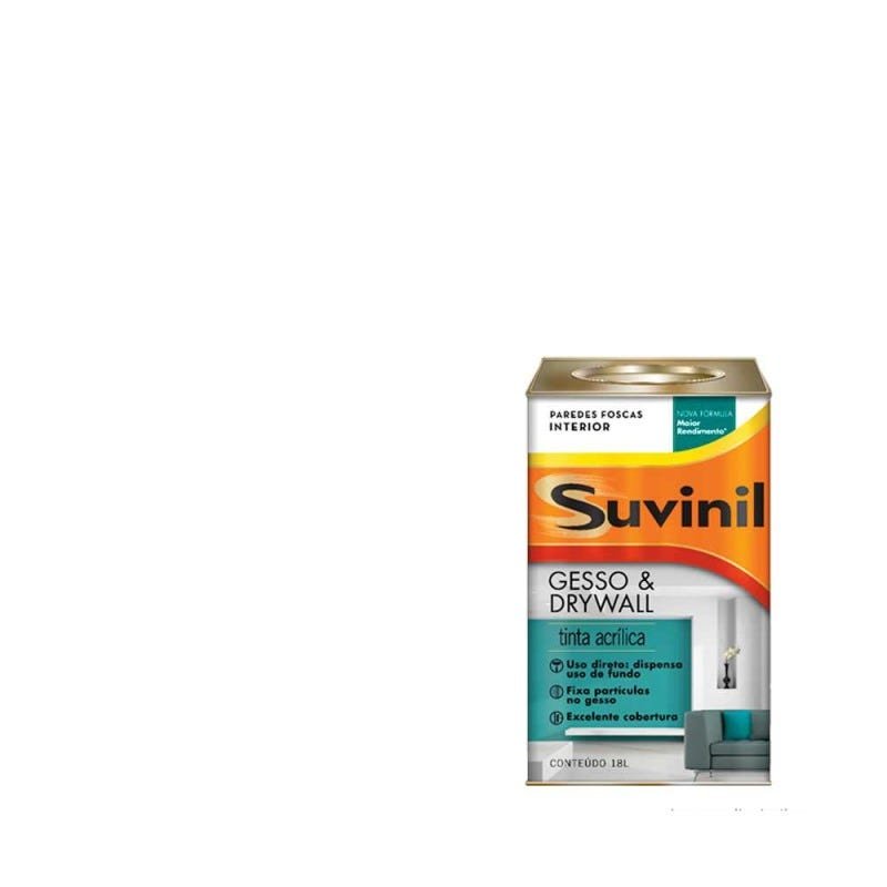 Tinta acrílica Gesso e Drywall branca 18L Suvinil