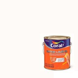 Tinta acrílica super lavável interior Egg Shell branca 3,6L Coral - 1