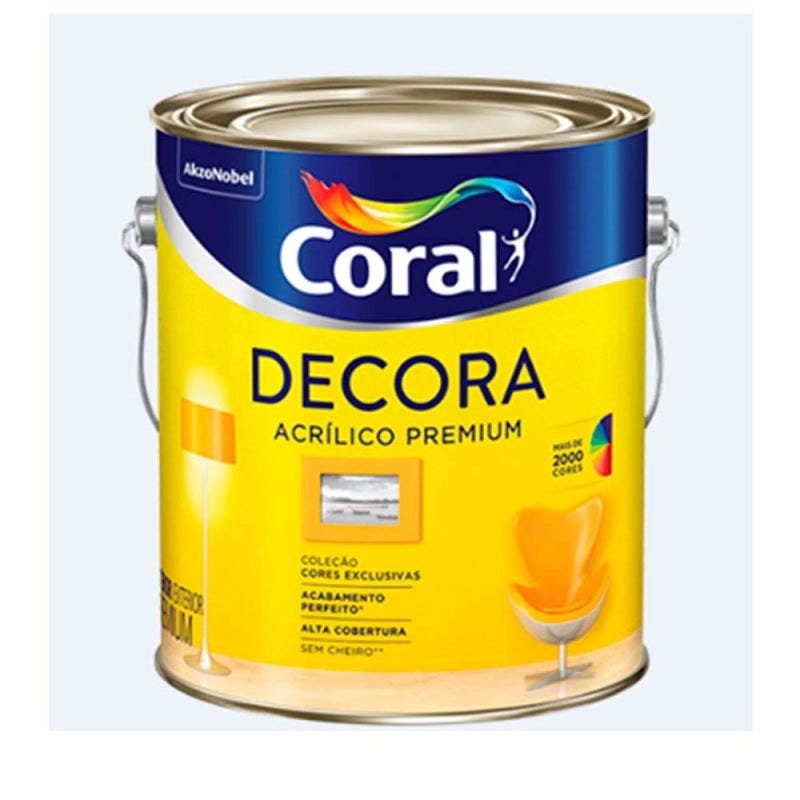 Tinta acrílica Premium Decora 3,6L fosco palha Coral - 1