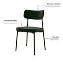 Ver imagem 4 de Cadeira de Jantar Mynna Veludo Green Est.Preta